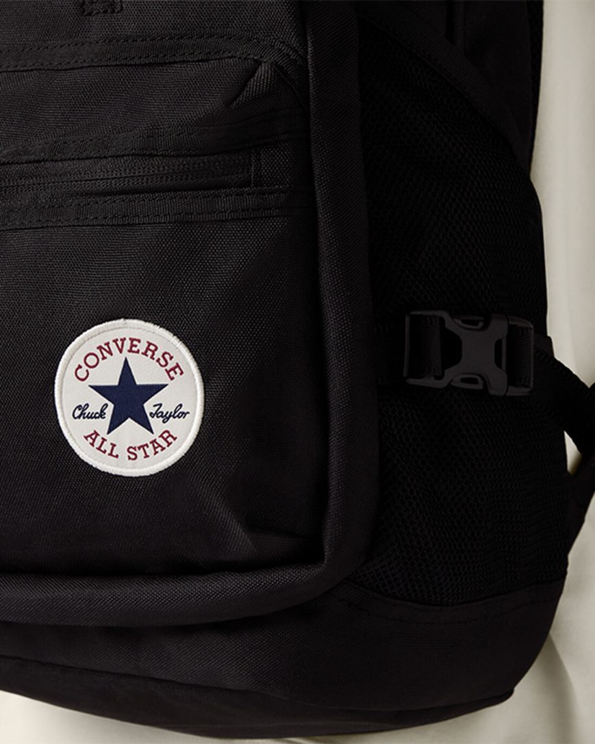Women's Converse Straight Edge Backpacks Black | AU 58491C